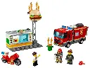 60214 Brand bij het hamburgerrestaurant