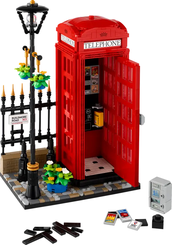 21347 Rode Londense telefooncel