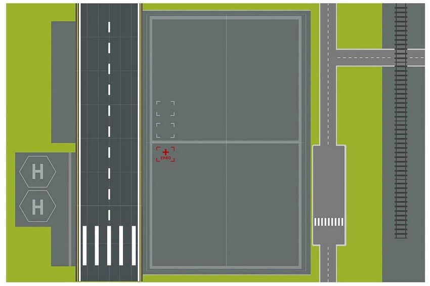 XXL speelmat Luchthaven met treinstation