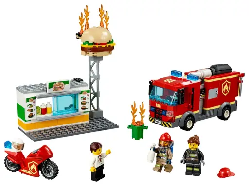 60214 Brand bij het hamburgerrestaurant